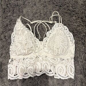 PINK Victoria's Secret White Lace Bralette